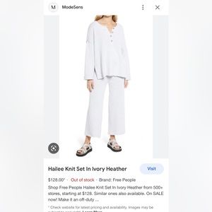 Hailee knit set in ivory heather